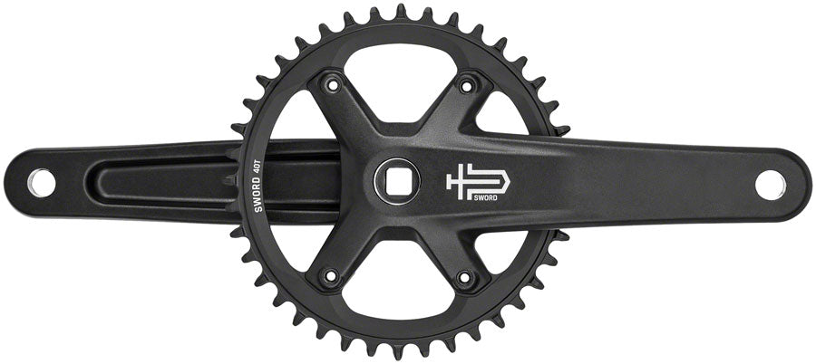 microSHIFT Sword BLK 1x Crankset - 175mm 9/10-Speed 40t 110 Asym BCD JIS Square Taper Spindle Interface BLK-Goodwynn'sGoodwynn's