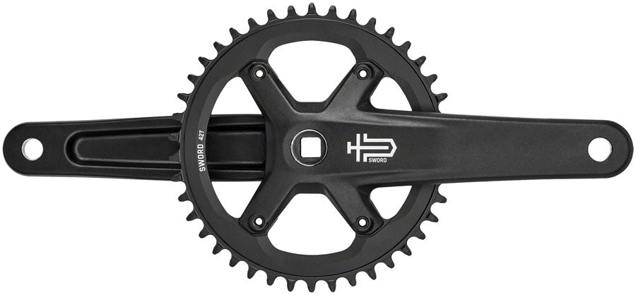 microSHIFT Sword BLK 1x Crankset - 175mm 9/10-Speed 42t 110 Asym BCD JIS Square Taper Spindle Interface BLK-Goodwynn'sGoodwynn's