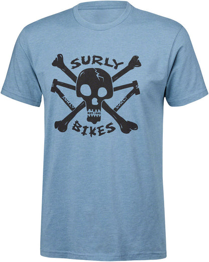 Surly Skullet Short Sleeve T-Shirt - Unisex Slate Blue X-Large
