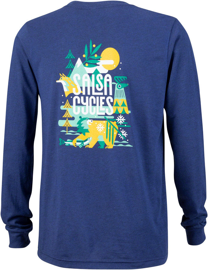 Salsa Tundra Buds Unisex Long Sleeve T-shirt - Navy White YLW Teal Green 2X-Large-Goodwynn'sGoodwynn's