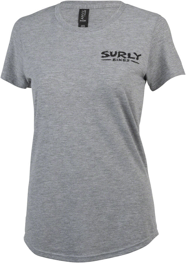Surly The Ultimate Frisbee Womens T-Shirt - Gray X-Large-Goodwynn'sGoodwynn's