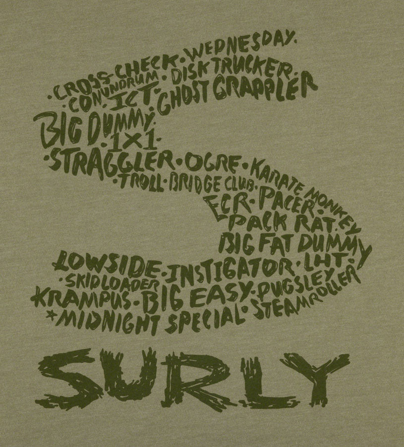 Surly Steel Consortium Mens T-Shirt - Light Olive Small-Goodwynn'sGoodwynn's