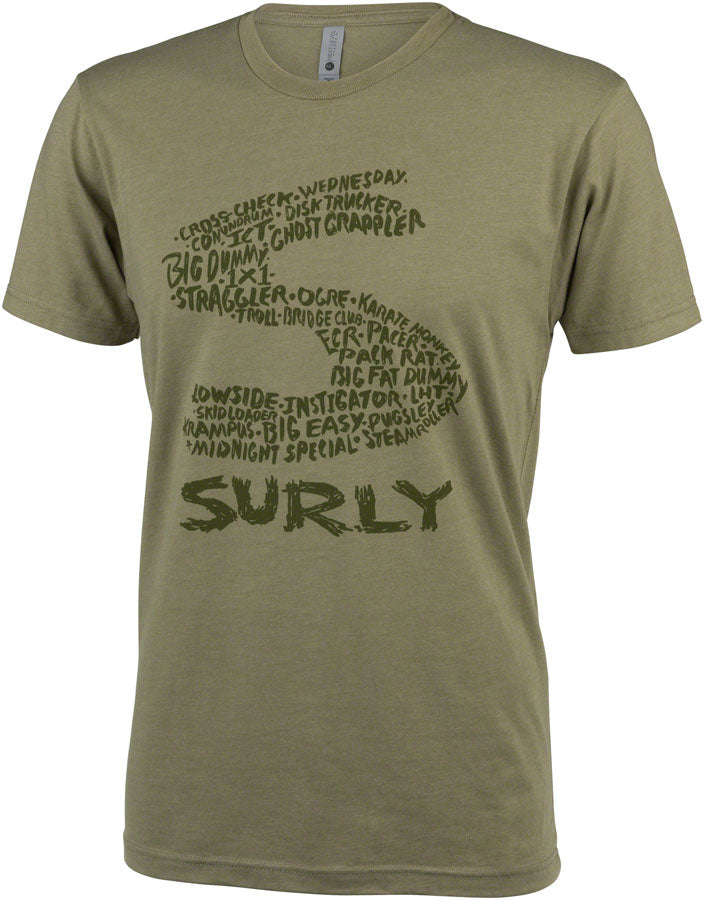 Surly Steel Consortium Mens T-Shirt - Light Olive Small-Goodwynn'sGoodwynn's
