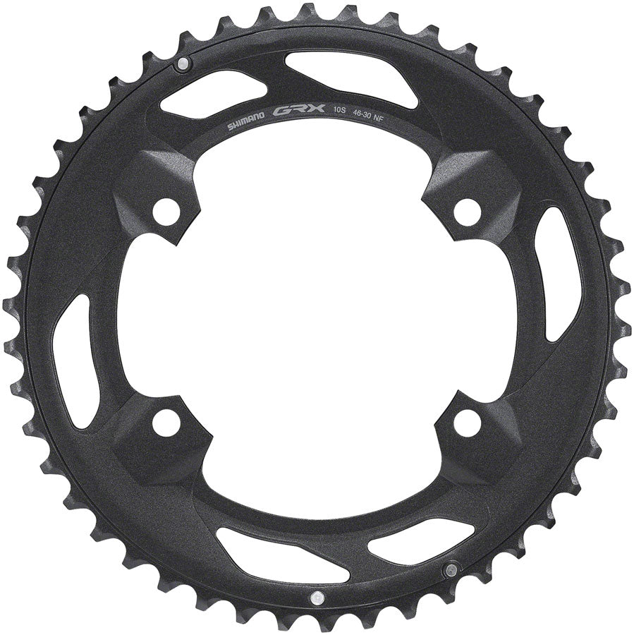 Shimano FC-RX600-10 Chainring - 46t 110 BCD For 2x10 Black-Goodwynn'sGoodwynn's