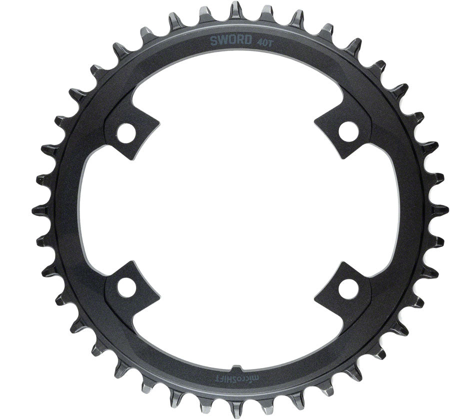 microSHIFT Sword Chainring - 40t 110 Asym BCD For 1x 9/10-Speed Black-Goodwynn'sGoodwynn's