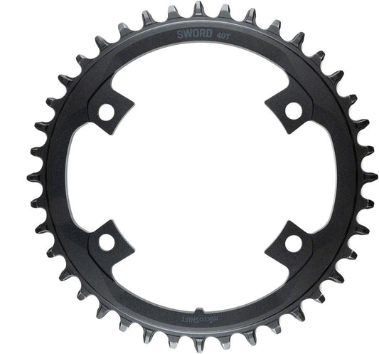 microSHIFT Sword Chainring - 40t 110 Asym BCD For 1x 9/10-Speed Black-Goodwynn's