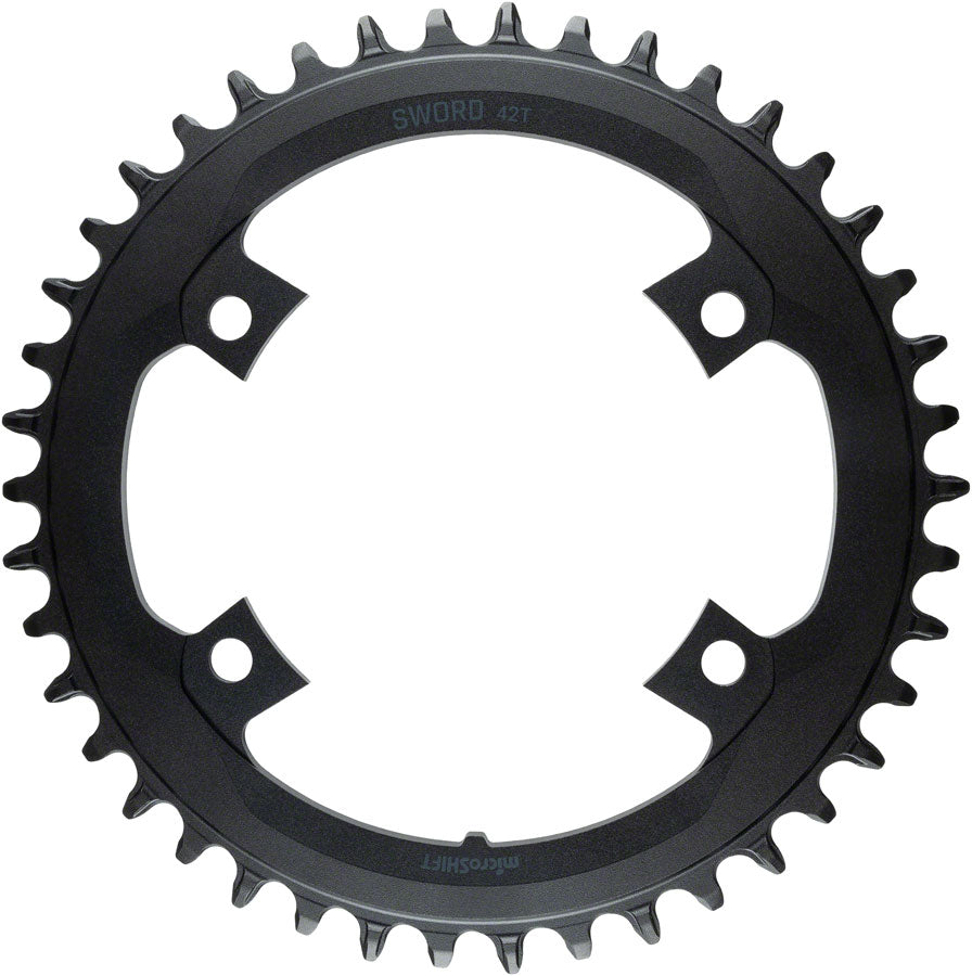 microSHIFT Sword Chainring - 42t 110 Asym BCD For 1x 9/10-Speed Black-Goodwynn'sGoodwynn's