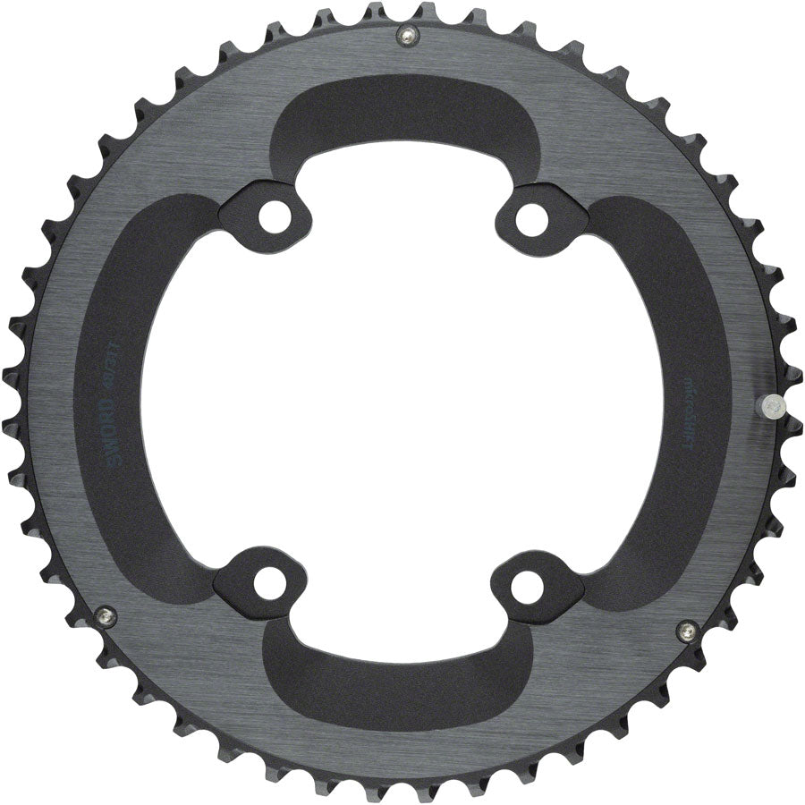 microSHIFT Sword Chainring - 48t 110 Asym BCD Outer ring 2 x 9/10-Speed BLK-Goodwynn'sGoodwynn's