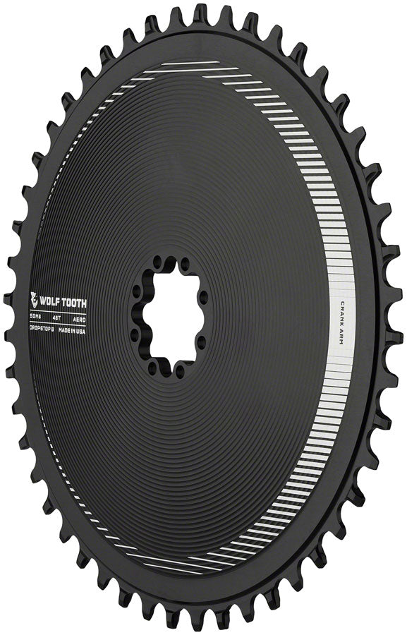 Wolf Tooth Aero Direct Mount Chainring - 48t Direct Mount SRAM 8-Bolt Drop-Stop B BLK-Goodwynn'sGoodwynn's