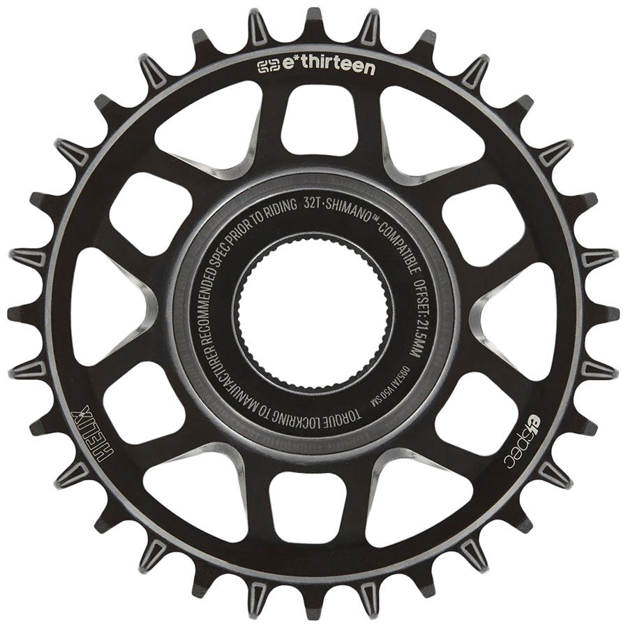 e*thirteen Helix Core e*spec  Chainring 32T Shimano Direct Mount 55mm Chainline 21.5mm Offset Shimano/Sram 11/12s Compatible BLK-Goodwynn'sGoodwynn's