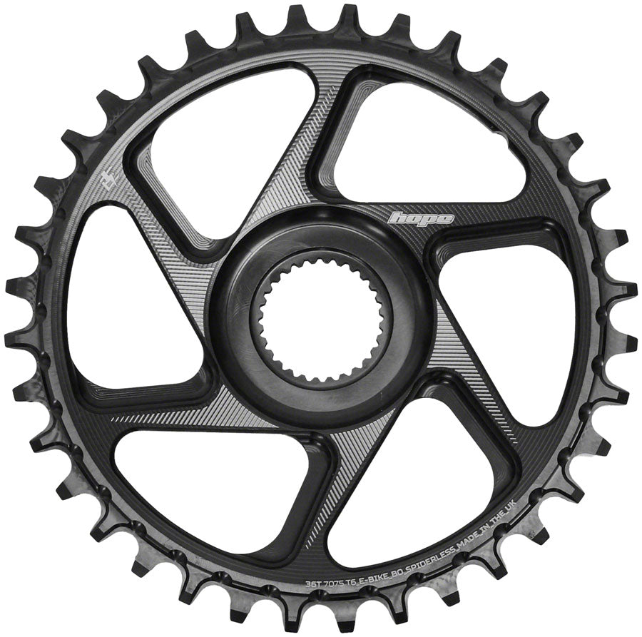 Hope Spiderless Chainring -  36T R22  Ebike  Bosch  Black-Goodwynn'sGoodwynn's
