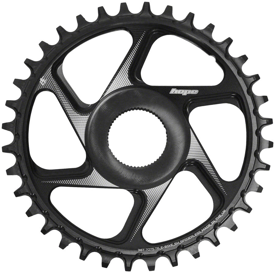 Hope Spiderless Chainring -  36T R22  Ebike  Shimano  Black-Goodwynn'sGoodwynn's