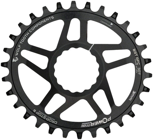 Wolf Tooth Elliptical Direct Mount Chainring - 30t RaceFace/Easton CINCH Direct Mount Drop-Stop B For Boost Cranks 3mm Offset BLK-Goodwynn's