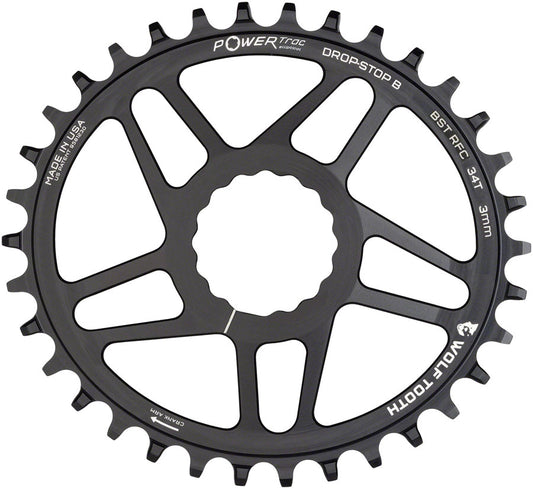 Wolf Tooth Elliptical Direct Mount Chainring - 34t RaceFace/Easton CINCH Direct Mount Drop-Stop B For Boost Cranks 3mm Offset BLK-Goodwynn's