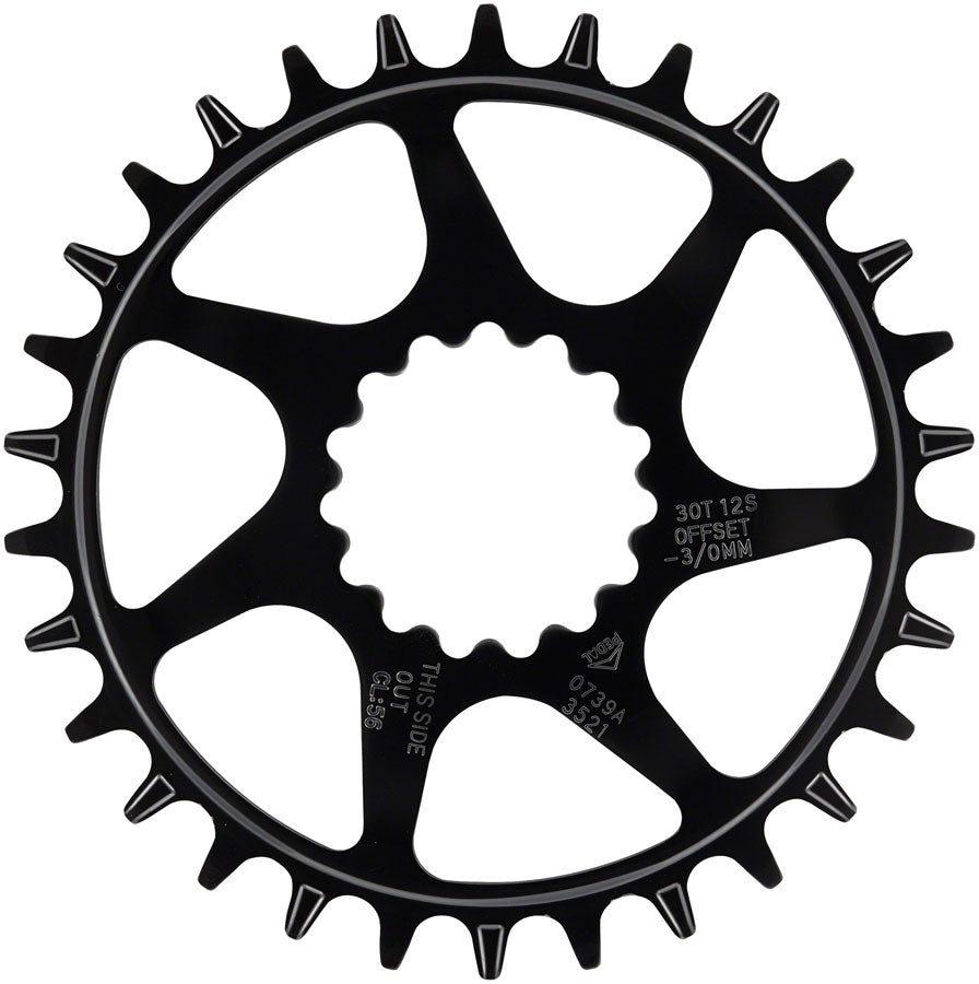 e*thirteen Helix Guidering - 30t 10/11/12-Speed 52/55mm Flip Flop CL 3/5mm Offset e*thirteen DM BLK-Goodwynn'sGoodwynn's