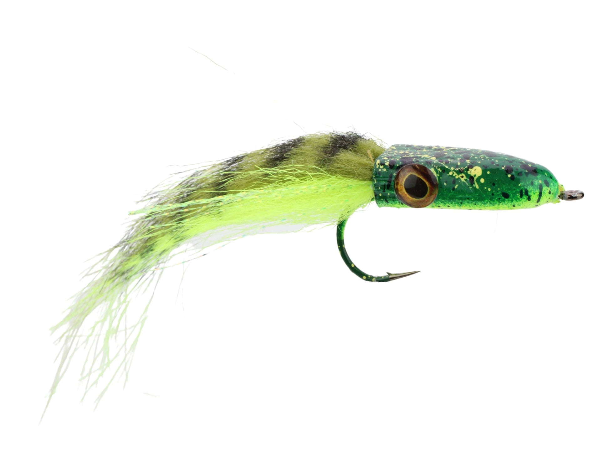 Wild Water Fly Fishing Camo Frog Pattern Snake Head Popper, Size 2/0, Qty. 2-Goodwynn'sGoodwynn's