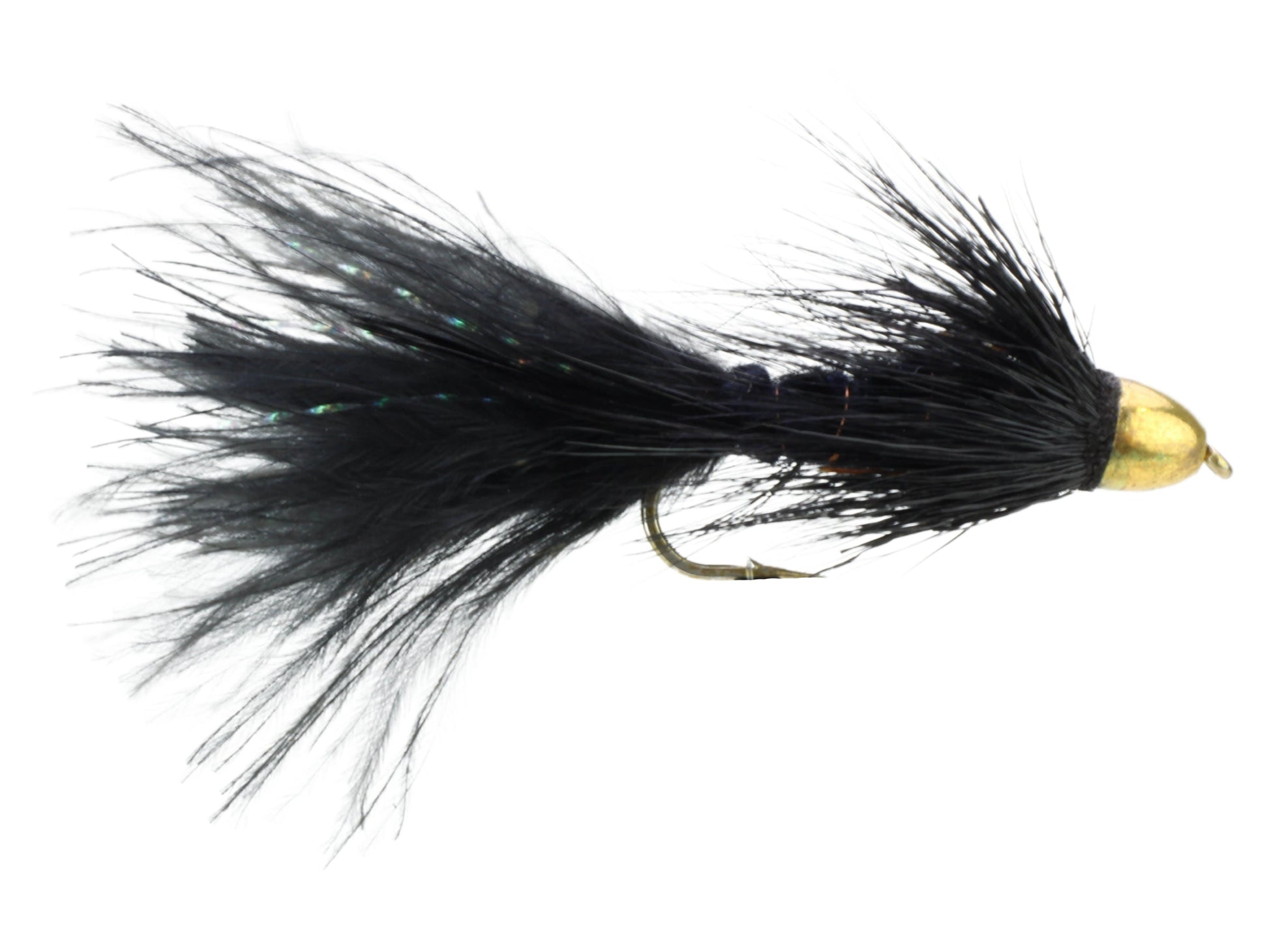 Wild Water Fly Fishing Cone Head Black Wooly Bugger, Size 6, Qty. 4-Goodwynn'sGoodwynn's