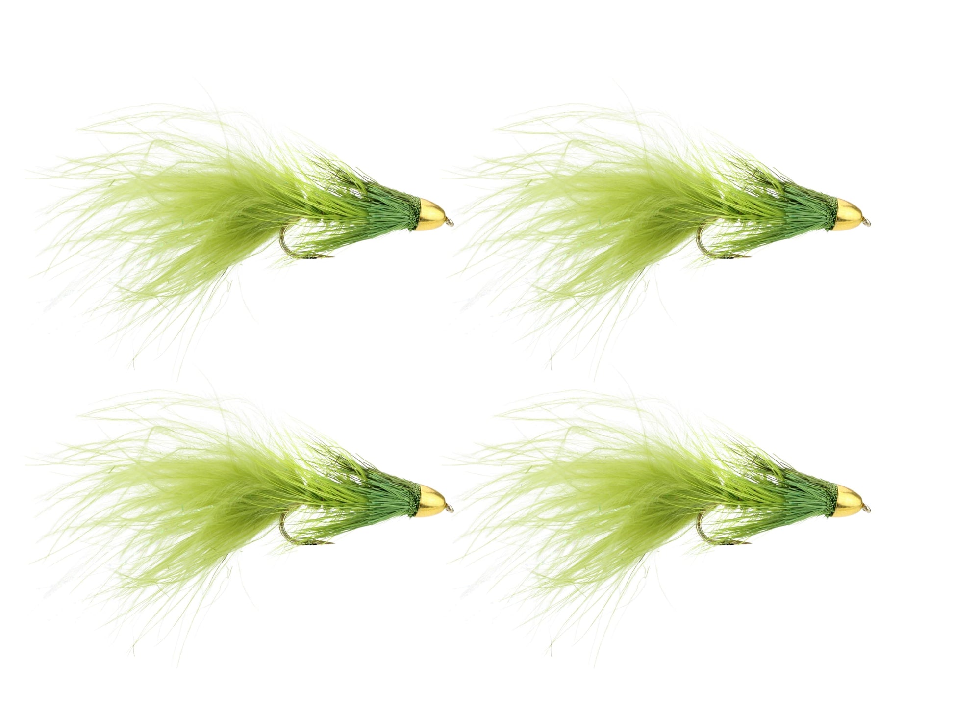 Wild Water Fly Fishing Cone Head Olive Wooly Bugger, Size 6, Qty. 4-Goodwynn'sGoodwynn's