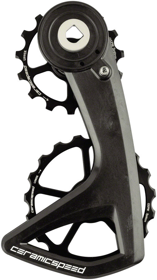 CeramicSpeed OSPW RS Pulley Wheel System SRAM Red/Force AXS - Aluminum Pulley 5 Spoke Carbon Cage BLK-Goodwynn'sGoodwynn's