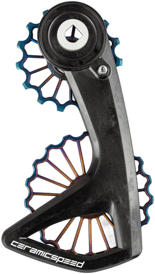 CeramicSpeed OSPW RS Pulley Wheel System SRAM Red/Force AXS - Coated Races 3D Printed Titanium Pulley Carbon Cage Oil Slick PVD-Goodwynn'sGoodwynn's