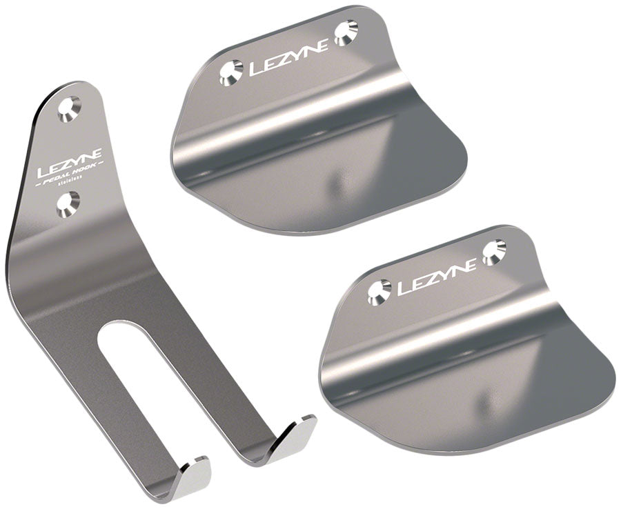 Lezyne Stainless Pedal Bike Storage Hook - Silver-Goodwynn'sGoodwynn's