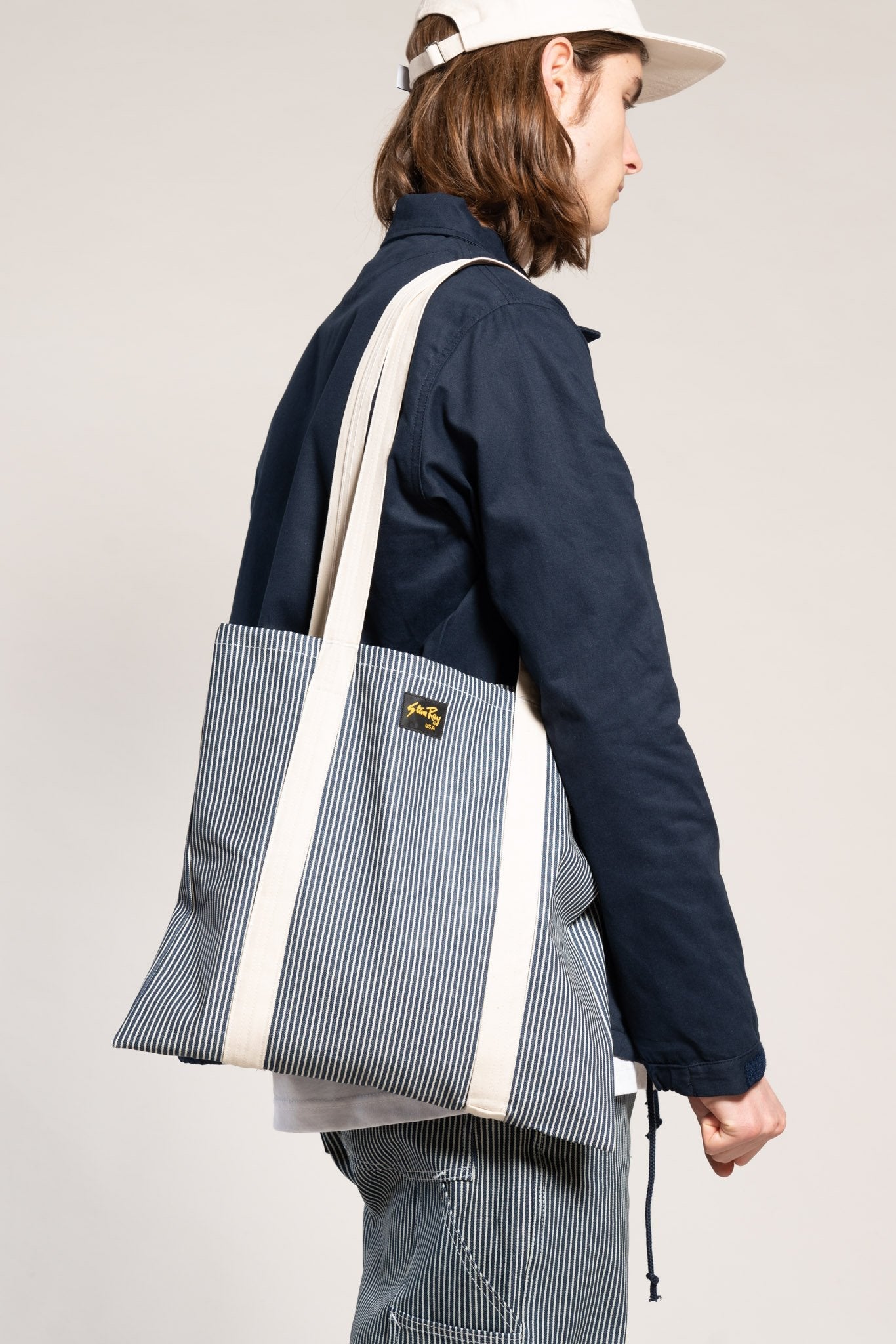 9075 TOTE BAG HICKORY STRIPE-Goodwynn'sGoodwynn's