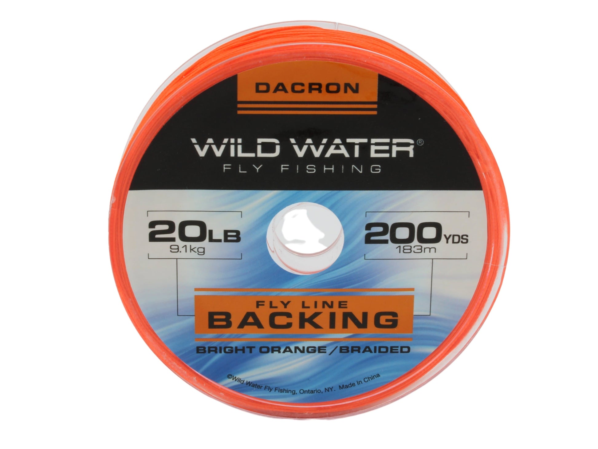 Wild Water Fly Fishing Braided Dacron Backing Spool, 20# 200 yards, Bright Orange-Goodwynn'sGoodwynn's