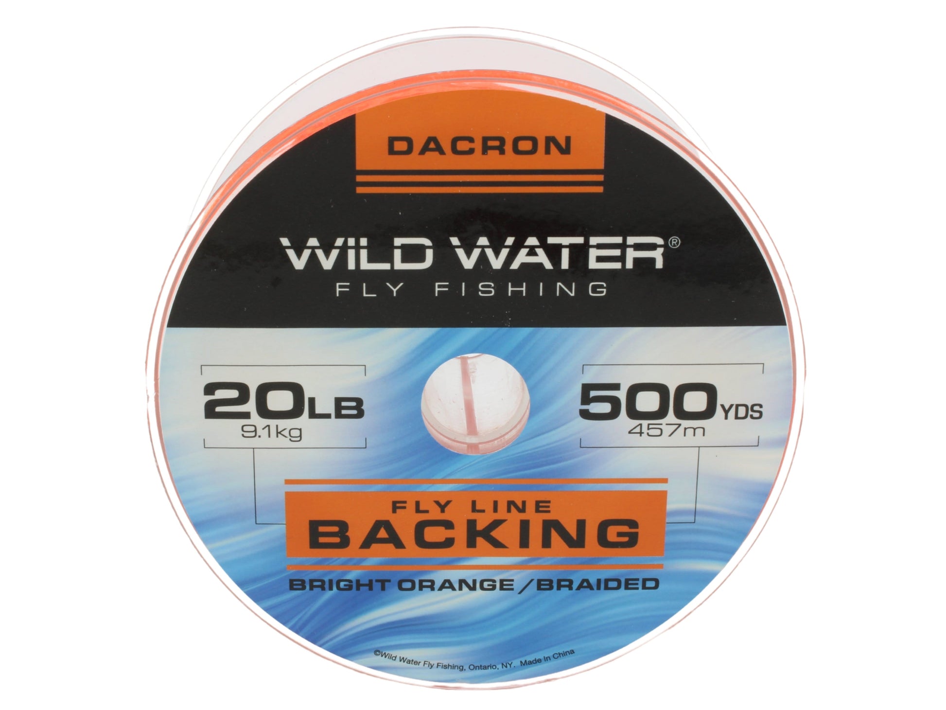 Wild Water Fly Fishing Braided Dacron Backing Spool, 20# 500 yards, Bright Orange-Goodwynn'sGoodwynn's