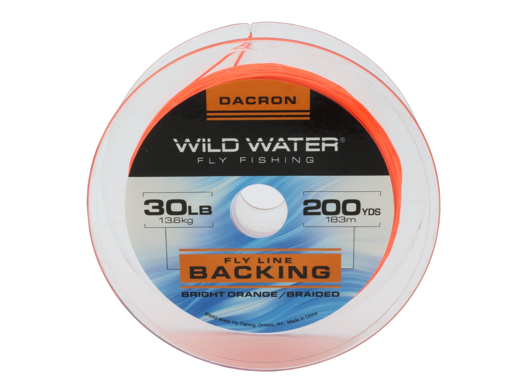Wild Water Fly Fishing Braided Dacron Backing Spool, 30# 200 yards, Bright Orange-Goodwynn'sGoodwynn's