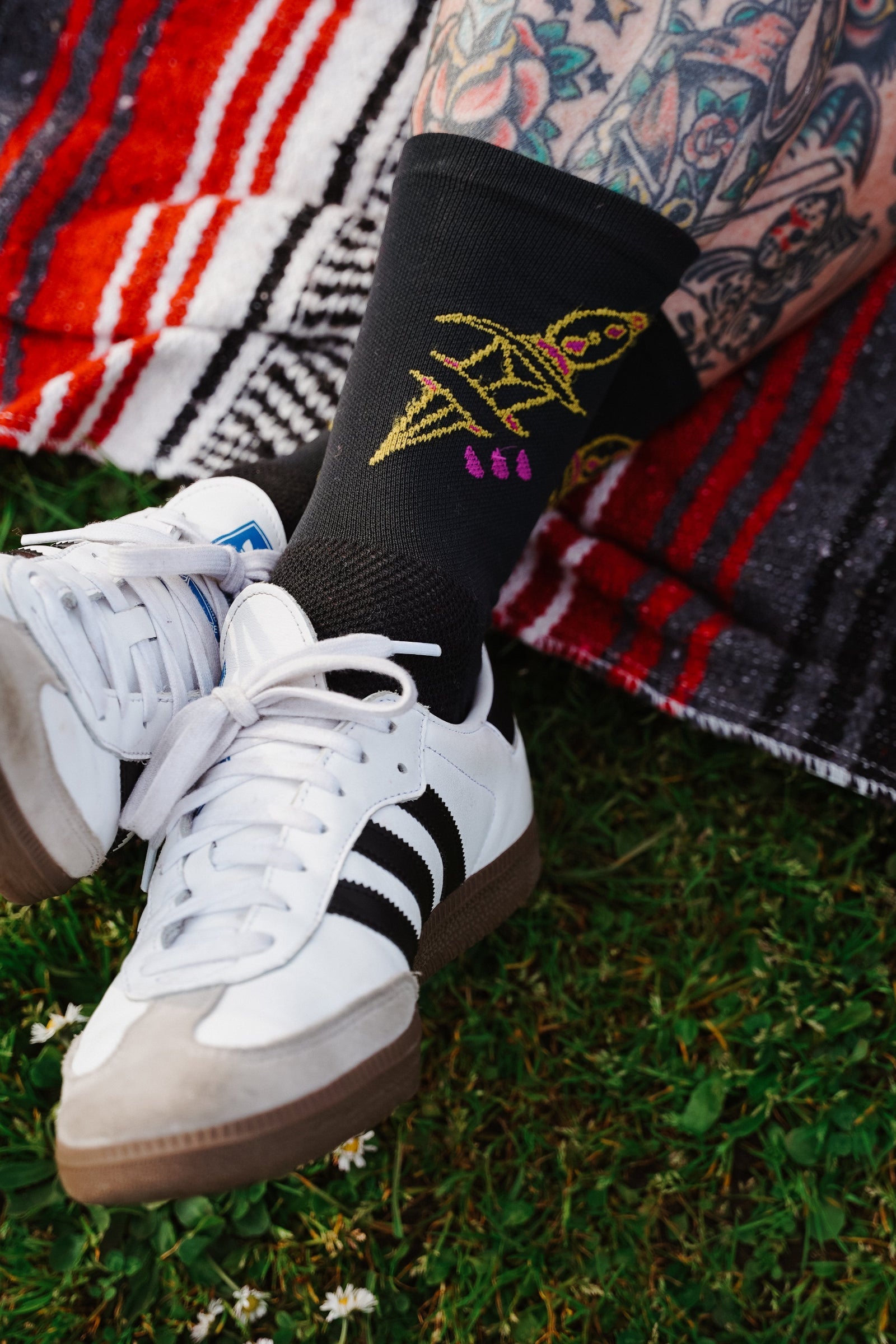 Dagger Tattoo Socks by Tyler Adams-Goodwynn&#39;sGoodwynn&#39;s