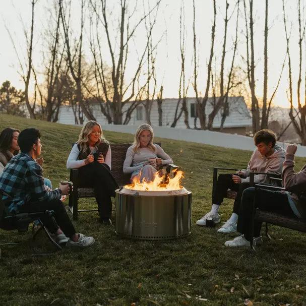 Solo Stove Bundle - Ranger/Bonfire/Yukon/Canyon 2.0 with Stand, Smokeless Fire Pit | Wood Burning Fireplaces with Removable Ash Pan, Portable Outdoor Firepit - Ideal for Camping & Outdoor Spaces, Stainless Steel-Goodwynn'sGoodwynn's