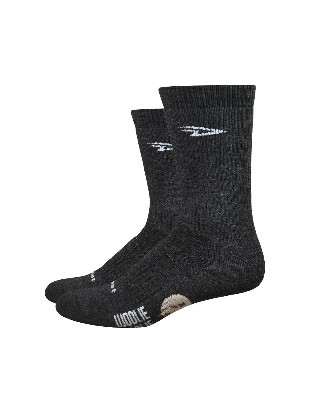 Sock DeFeet Woolie Boolie 6" D-Logo Small Charcoal-Goodwynn'sGoodwynn's