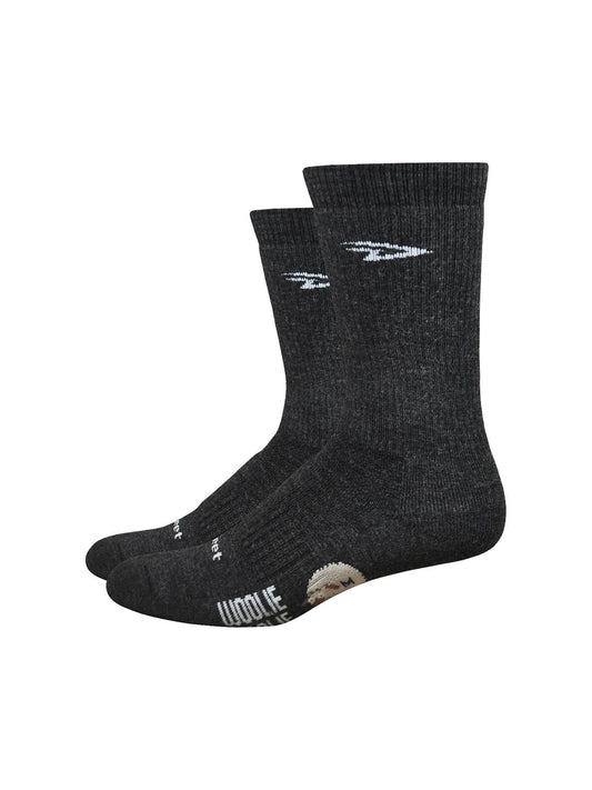 Sock DeFeet Woolie Boolie 6" D-Logo Small Charcoal-Goodwynn's