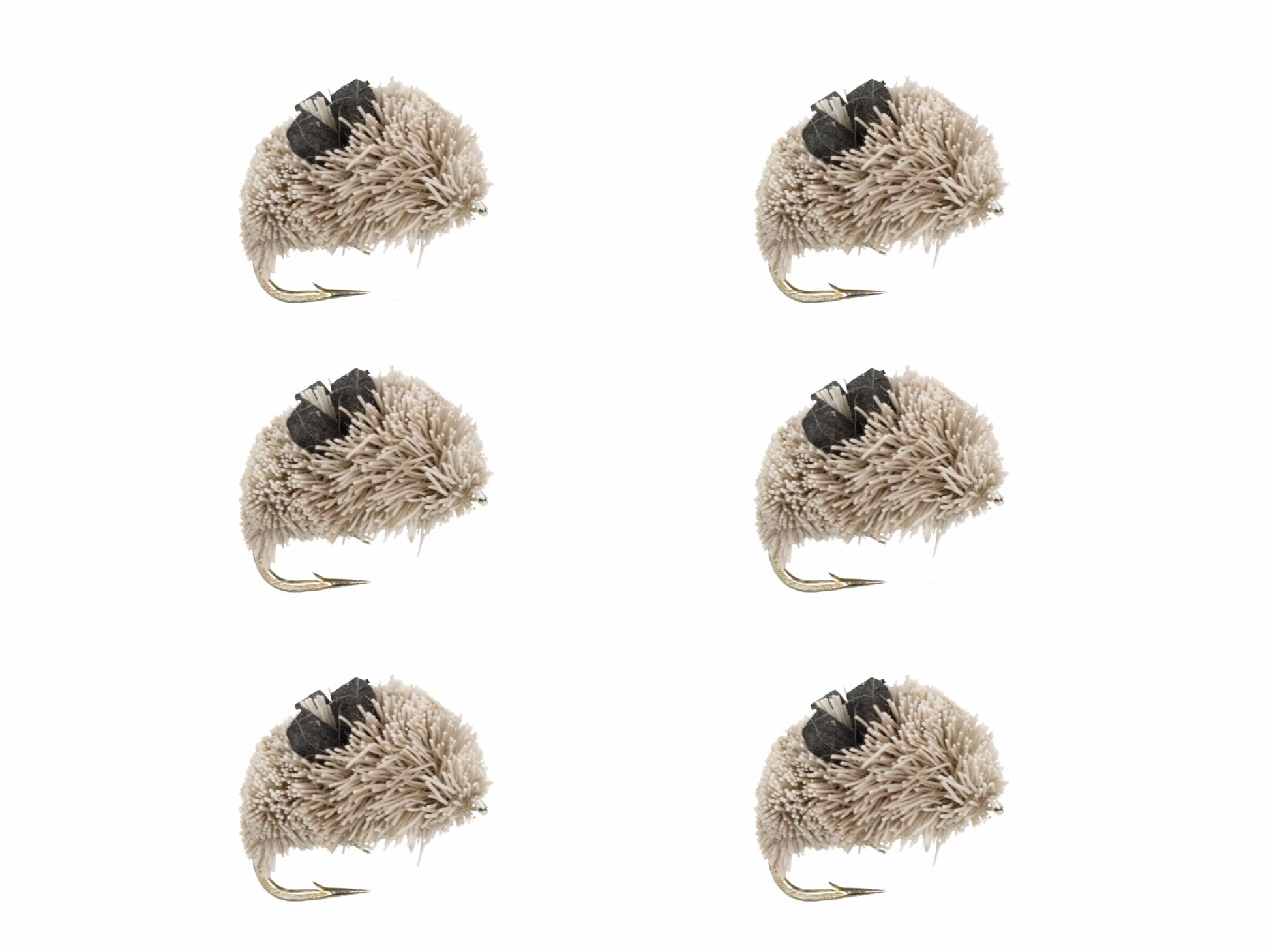 Wild Water Fly Fishing Foam Deer Hair Dog Biscuit for Bass/Carp, Size 8, Qty. 6-Goodwynn'sGoodwynn's