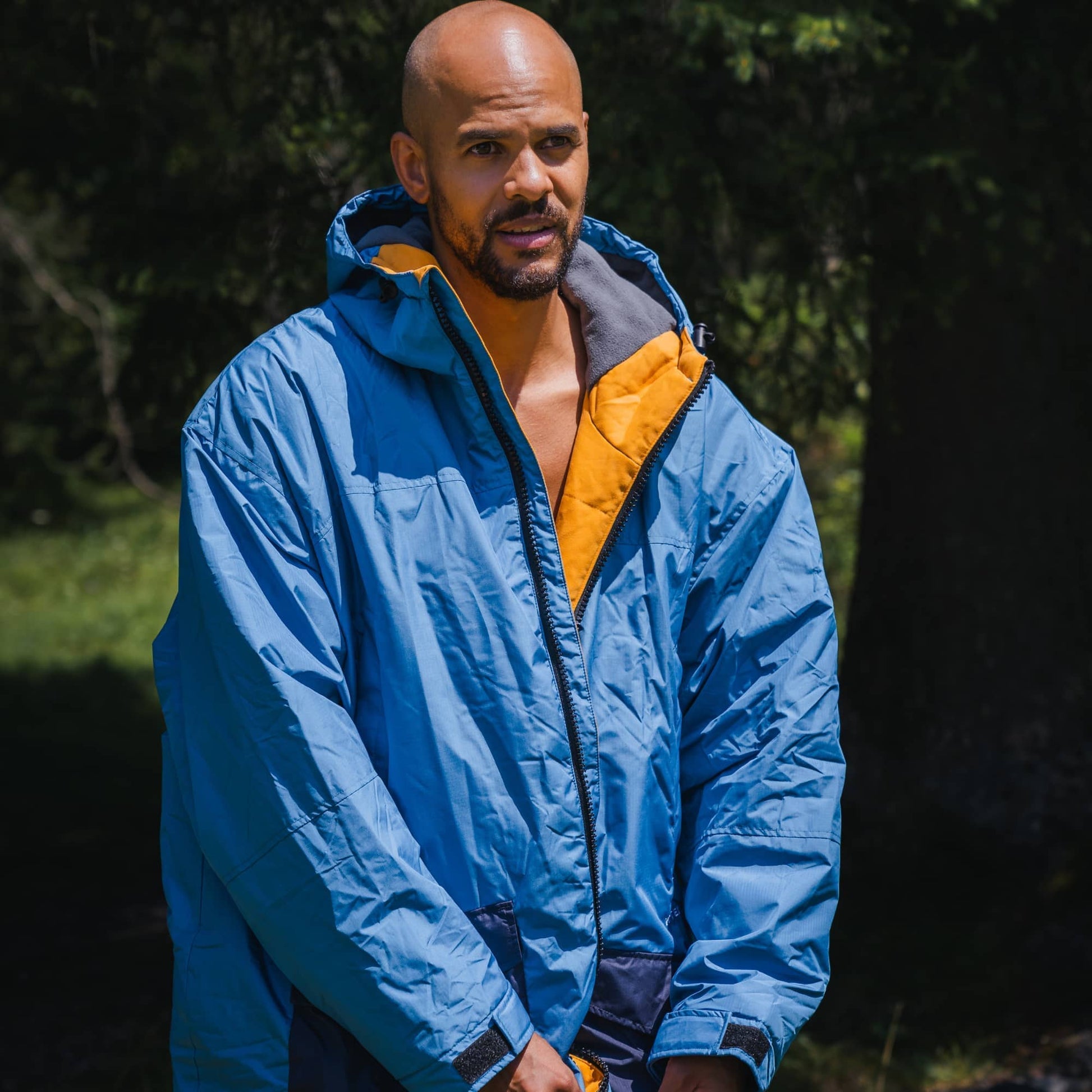 VOITED 2nd Edition Outdoor Changing Robe & Drycoat for Surfing, Camping, Vanlife & Wild Swimming - Blue Steel-Goodwynn'sGoodwynn's