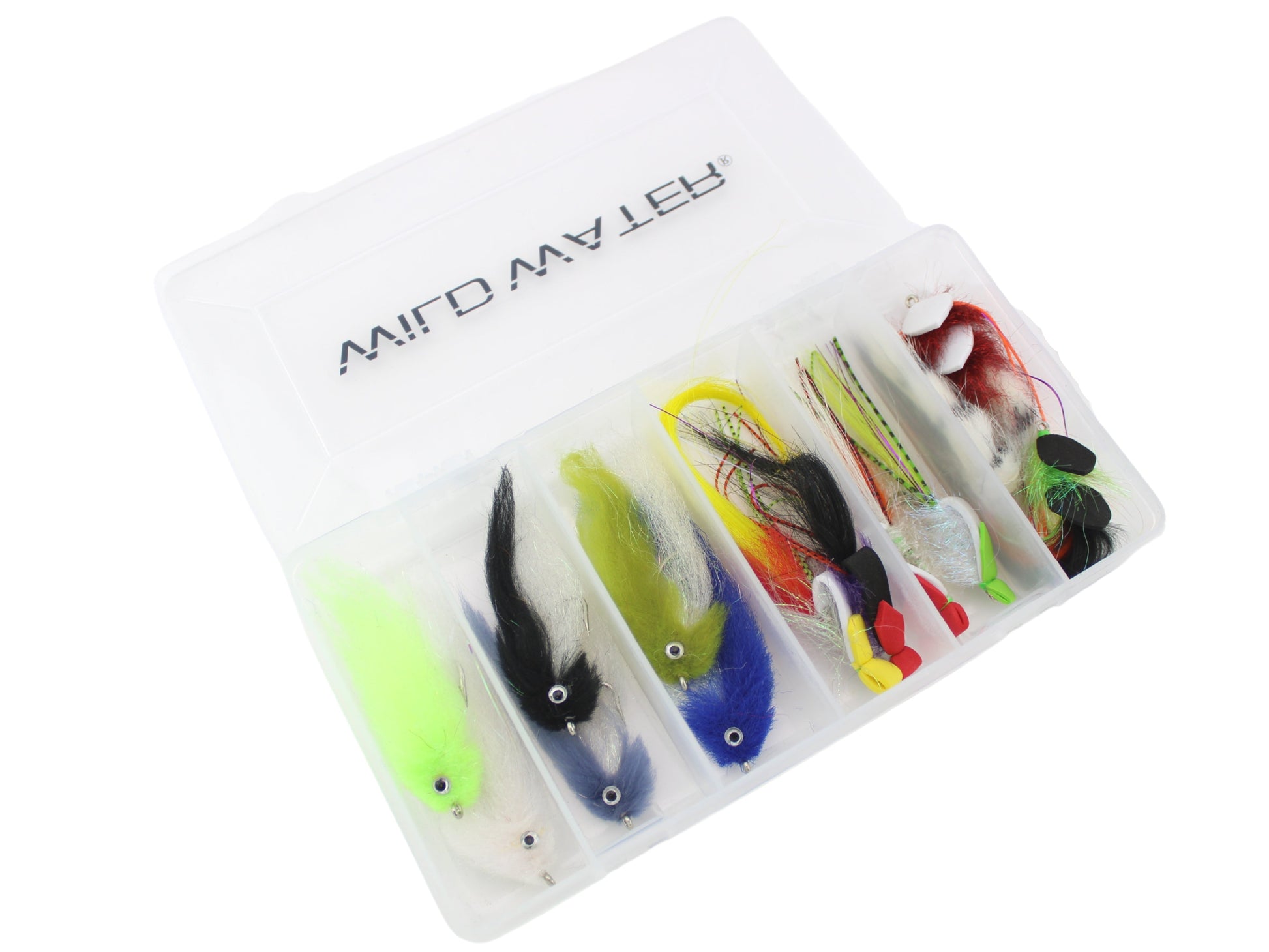 Wild Water EP Top Water Baitfish Assortment, 12 Flies with Wild Water's 6 Section Fly Box-Goodwynn'sGoodwynn's