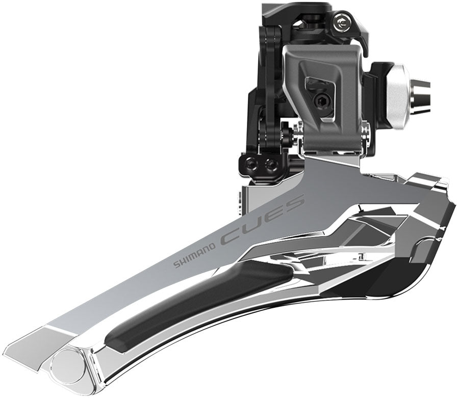 Shimano CUES FD-U6030-F Front Derailleur - 9/10-Speed Double Down-Swing Braze-On 46/50t Max BLK/Silver-Goodwynn'sGoodwynn's