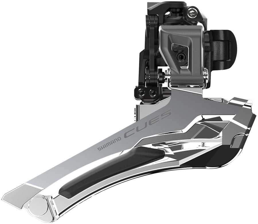 Shimano CUES FD-U6030-X Front Derailleur - 9/10-Speed Double Down-Swing 34.9mm Band Clamp Size Adapters 46/50t Max BLK/S ilver-Goodwynn'sGoodwynn's