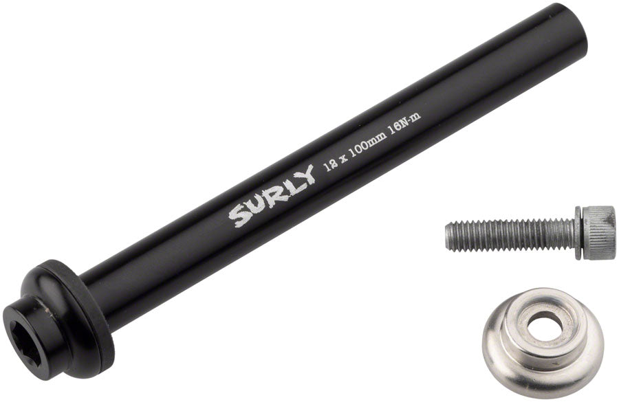 Surly Front Thru-Axle - 12x100 mm Chromoly Black-Goodwynn'sGoodwynn's