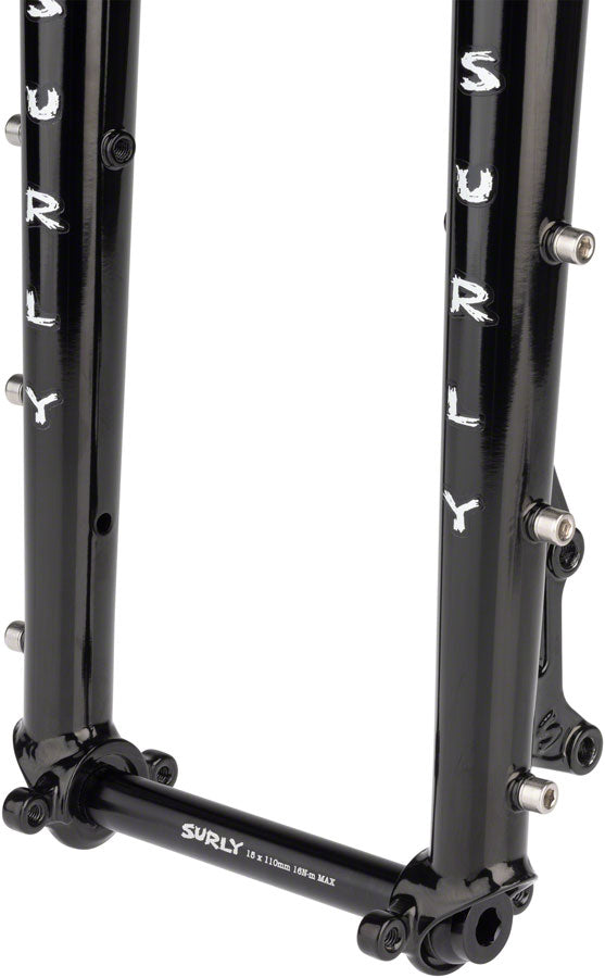 Surly Dinner Fork Assembly - 420mm 27.5" 15x110mm Thru-Axle 1-1/8" Straight Steerer Steel BLK-Goodwynn'sGoodwynn's