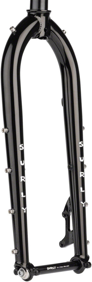 Surly Dinner Fork Assembly - 420mm 27.5" 15x110mm Thru-Axle 1-1/8" Straight Steerer Steel BLK-Goodwynn's
