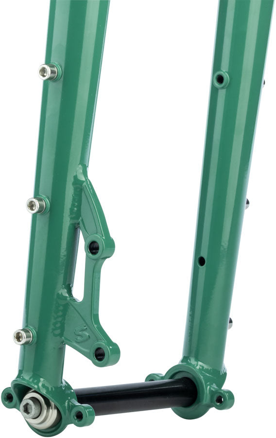 Surly Dinner Fork Assembly - 420mm 27.5" 110x15mm Thru-Axle 1-1/8" Straight Steerer Steel Illegal Smile Green-Goodwynn'sGoodwynn's
