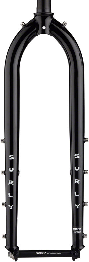 Surly Dinner Fork - 29" 15x110mm Thru-Axle 1-1/8" Straight Steerer 485mm Axle to Crown Steel BLK-Goodwynn'sGoodwynn's