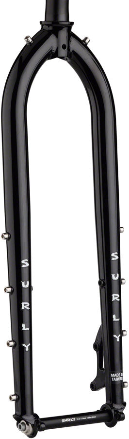 Surly Dinner Fork - 29" 15x110mm Thru-Axle 1-1/8" Straight Steerer 485mm Axle to Crown Steel BLK-Goodwynn'sGoodwynn's