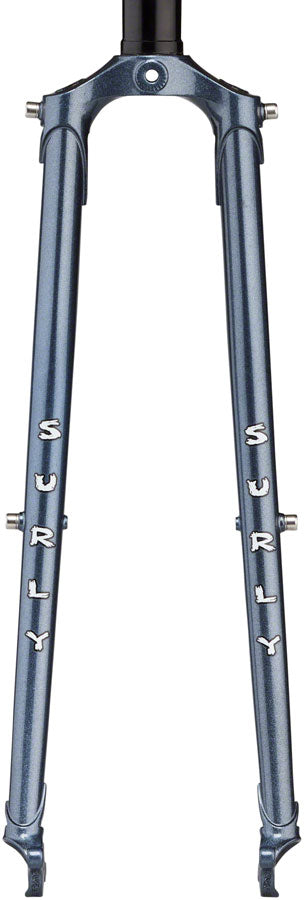 Surly Straggler Fork - 650b QRx100mm 1-1/8" Straight Steerer 380mm Axle To Crown Steel Cold Steel Blue-Goodwynn'sGoodwynn's