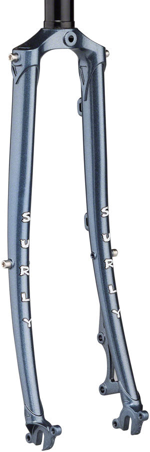 Surly Straggler Fork - 700c QRx100mm 1-1/8" Straight Steerer 400mm Axle To Crown Steel Cold Steel Blue-Goodwynn'sGoodwynn's