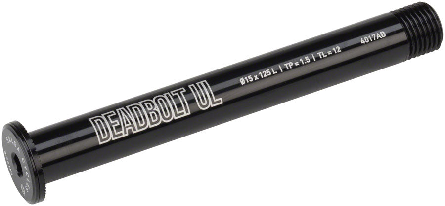 Salsa Deadbolt Ultralight Thru-Axle Front 15mm Axle Diameter 125mm Length 1.5 Thread Pitch 12mm Thread Length-Goodwynn'sGoodwynn's