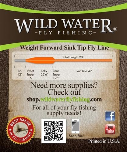 Wild Water Fly Fishing Weight Forward 7 Sinking Tip Fly Line-Goodwynn'sGoodwynn's