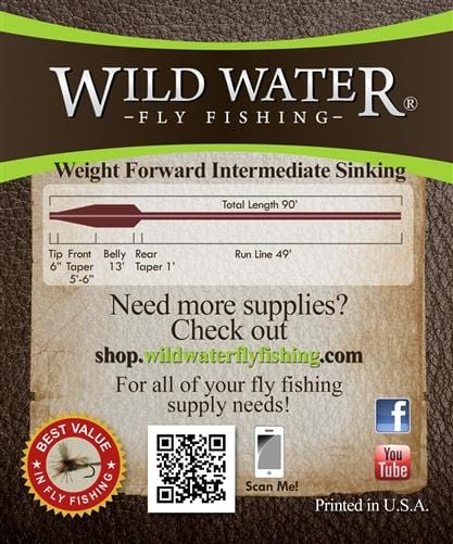 Wild Water Fly Fishing Weight Forward 7 Weight Intermediate Sinking Fly Line-Goodwynn'sGoodwynn's