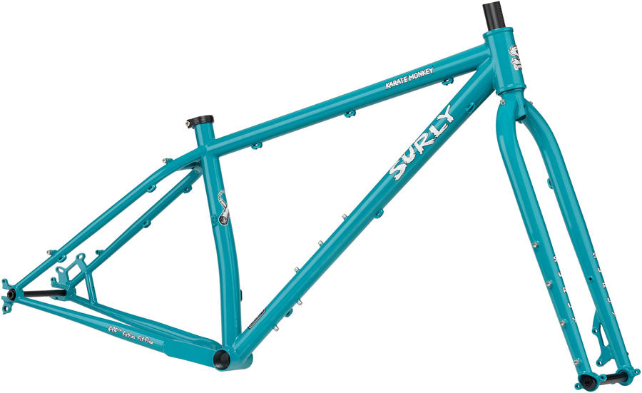 Surly Karate Monkey Frameset - 27.5" Steel Lost at Sea Blue Large-Goodwynn'sGoodwynn's